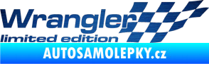 Samolepka Wrangler limited edition pravá škrábaný kov modrý