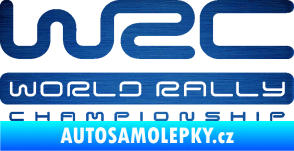 Samolepka WRC -  World Rally Championship škrábaný kov modrý