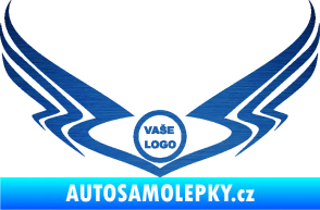Samolepka Znak Tetování 003 škrábaný kov modrý