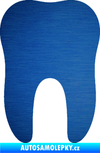 Samolepka Zub 001 stolička škrábaný kov modrý