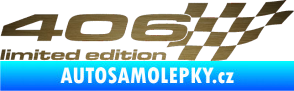 Samolepka 406 limited edition pravá škrábaný kov zlatý