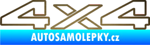 Samolepka 4x4 varianta 003 škrábaný kov zlatý