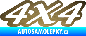 Samolepka 4x4 varianta 007 škrábaný kov zlatý
