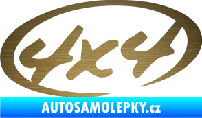 Samolepka 4x4 varianta 011 škrábaný kov zlatý