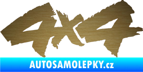 Samolepka 4x4 varianta 015 škrábaný kov zlatý
