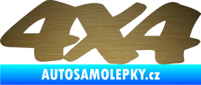 Samolepka 4x4 varianta 017 škrábaný kov zlatý