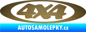 Samolepka 4x4 varianta 019 škrábaný kov zlatý