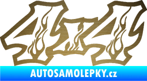 Samolepka 4x4 varianta 021 škrábaný kov zlatý