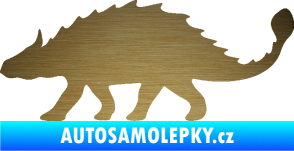 Samolepka Ankylosaurus 001 levá škrábaný kov zlatý