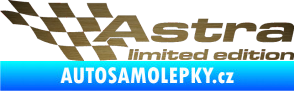 Samolepka Astra limited edition levá škrábaný kov zlatý
