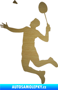 Samolepka Badminton 001 levá škrábaný kov zlatý