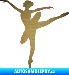 Samolepka Baletka 001 levá škrábaný kov zlatý