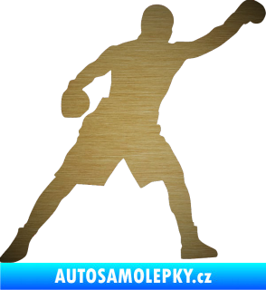 Samolepka Boxer 002 pravá škrábaný kov zlatý