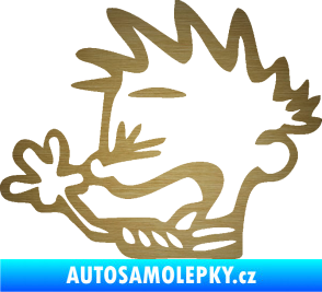 Samolepka Boy tůdle nůdle levá škrábaný kov zlatý