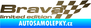 Samolepka Brava limited edition pravá škrábaný kov zlatý