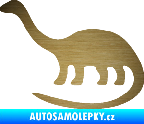 Samolepka Brontosaurus 001 levá škrábaný kov zlatý