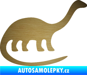 Samolepka Brontosaurus 001 pravá škrábaný kov zlatý