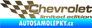 Samolepka Chevrolet limited edition levá škrábaný kov zlatý