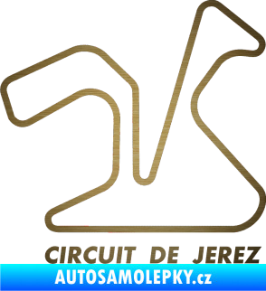 Samolepka Okruh Circuito de Jerez škrábaný kov zlatý