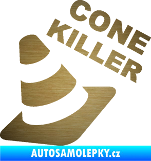 Samolepka Cone killer  škrábaný kov zlatý