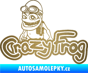 Samolepka Crazy frog 002 žabák škrábaný kov zlatý