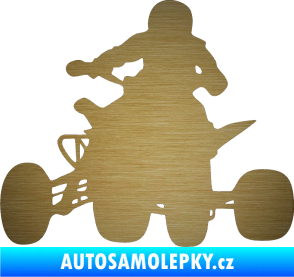 Samolepka Čtyřkolka 002 levá škrábaný kov zlatý