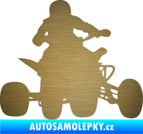 Samolepka Čtyřkolka 002 pravá škrábaný kov zlatý