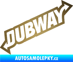 Samolepka Dübway 002 škrábaný kov zlatý
