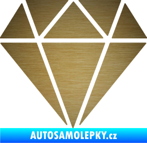 Samolepka Diamant 001 škrábaný kov zlatý