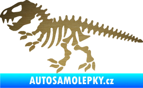 Samolepka Dinosaurus kostra 001 levá škrábaný kov zlatý
