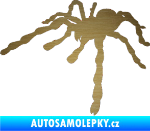 Samolepka Pavouk 013 - levá škrábaný kov zlatý