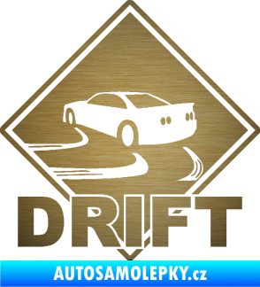 Samolepka Drift 001 škrábaný kov zlatý