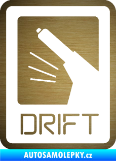 Samolepka Drift 004 škrábaný kov zlatý