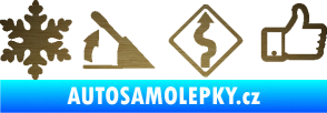 Samolepka Drift 005 škrábaný kov zlatý