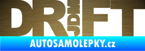Samolepka Drift 008  nápis JDM škrábaný kov zlatý