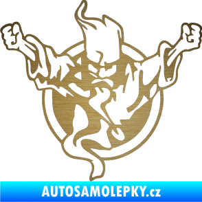 Samolepka Duch 001 levá škrábaný kov zlatý