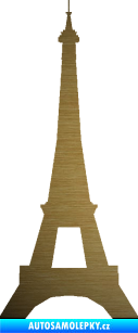 Samolepka Eifelova věž 001 škrábaný kov zlatý