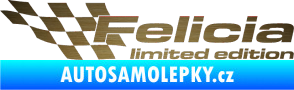 Samolepka Felicia limited edition levá škrábaný kov zlatý