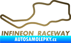 Samolepka Okruh Infineon Raceway škrábaný kov zlatý