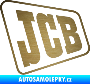 Samolepka JCB - jedna barva škrábaný kov zlatý