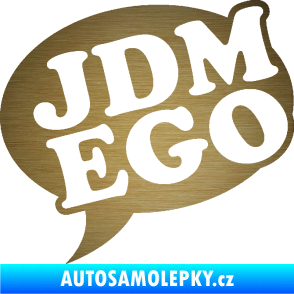 Samolepka JDM Ego škrábaný kov zlatý