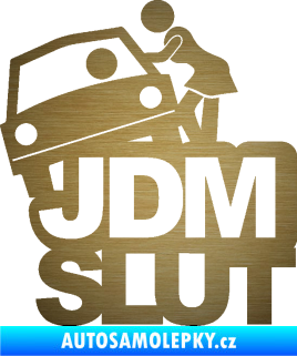 Samolepka JDM Slut 001 škrábaný kov zlatý