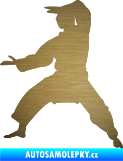 Samolepka Karate 006 levá škrábaný kov zlatý