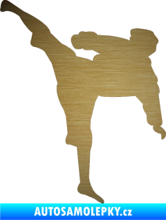 Samolepka Karate 009 levá škrábaný kov zlatý