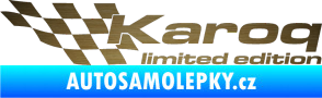 Samolepka Karoq limited edition levá škrábaný kov zlatý
