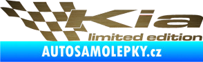 Samolepka Kia limited edition levá škrábaný kov zlatý