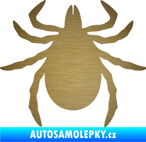 Samolepka Klíště 001 škrábaný kov zlatý