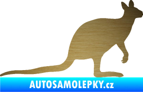Samolepka Klokan 003 pravá škrábaný kov zlatý