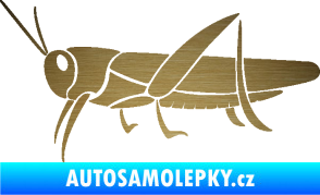 Samolepka Kobylka 002 levá škrábaný kov zlatý