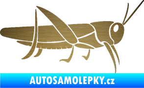 Samolepka Kobylka 002 pravá škrábaný kov zlatý
